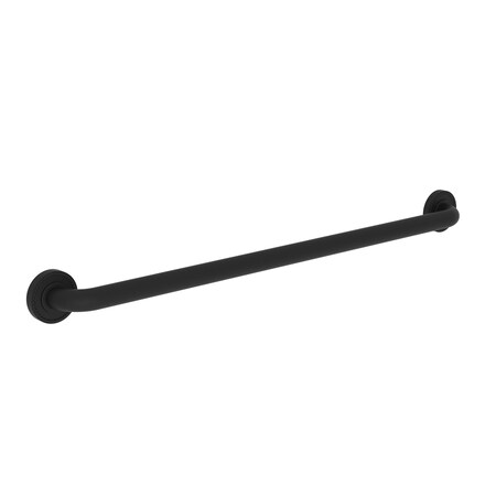 Newport Brass 35" L, Two Post, Solid Brass, 32" Grab Bar in Flat Black, Flat Black 1020-3932/56